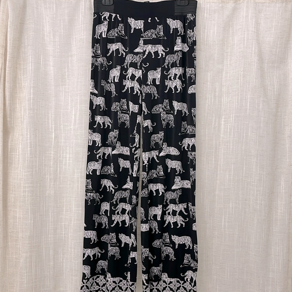 INC Tiger Pants Black/White Size Small Inseam 32 EUC